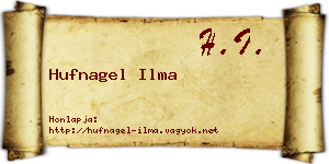 Hufnagel Ilma névjegykártya